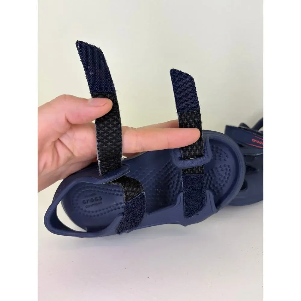 CROCS Boys Navy Blue Sandals size 8